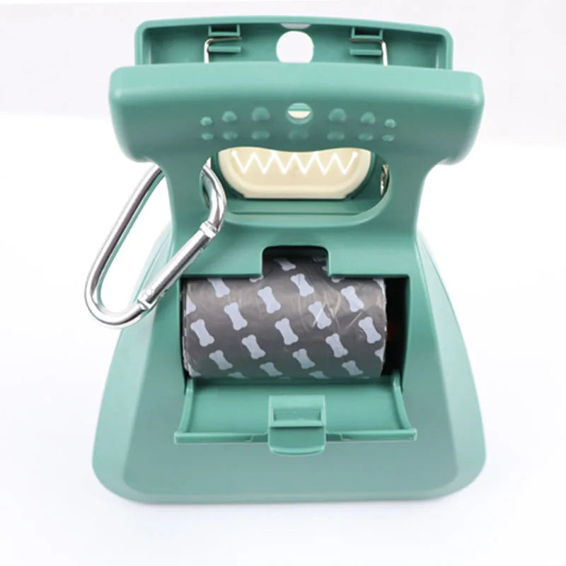 Cuchara para excrementos plegable de viaje para perros y mascotas, con 1 rollo de bolsas descompuibles