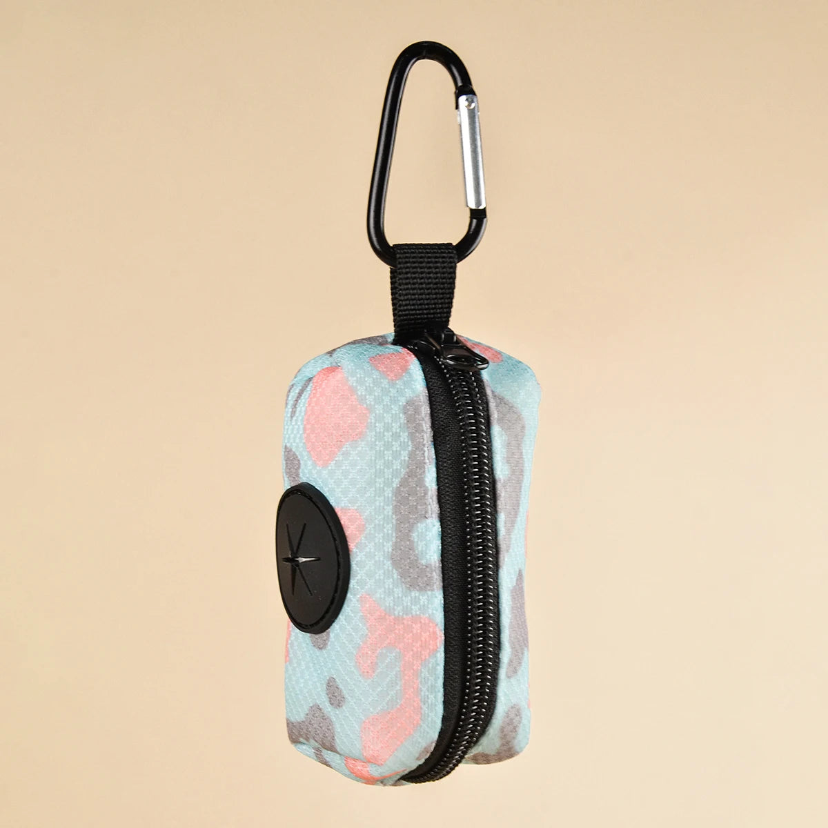 Dispensador de soporte para bolsa de excrementos de mascotas, diseño bonito con estampado abstracto, sin bolsa y correas para excrementos