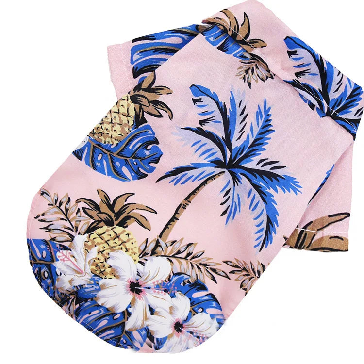 Hawaiian Style Dog Clothes, Beach Shirts for Small and Medium Dogs, Puppies, Cats, Dog Clothing, Pug, French Bulldog