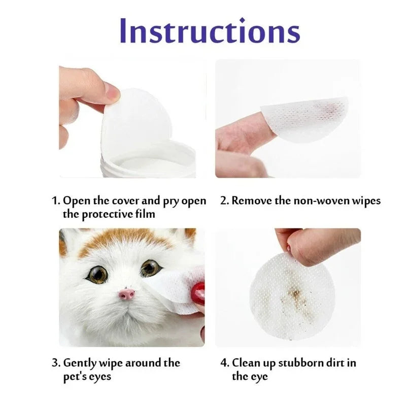 130 unids/set de toallitas de limpieza para perros y gatos