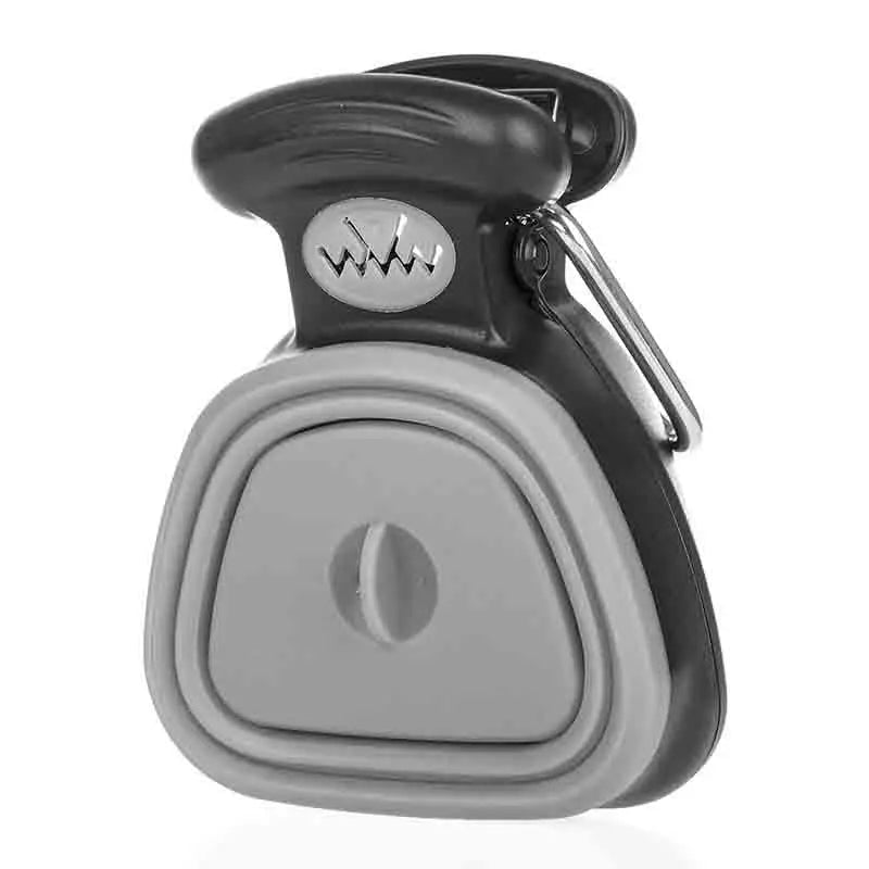 Cuchara para excrementos plegable de viaje para perros y mascotas, con 1 rollo de bolsas descompuibles