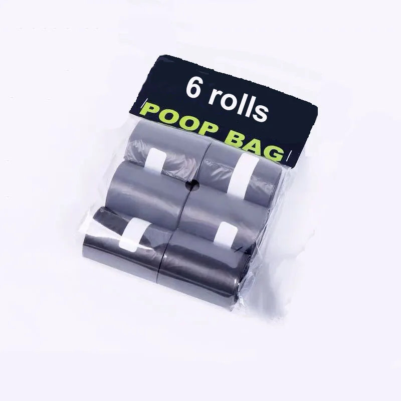 Cuchara para excrementos plegable de viaje para perros y mascotas, con 1 rollo de bolsas descompuibles