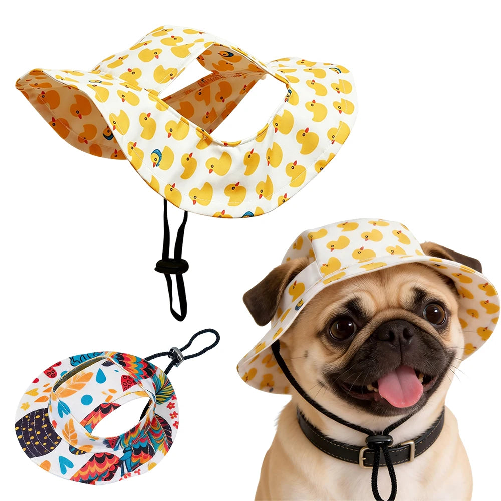 Cute Patterned Hat for Small and Medium Dogs