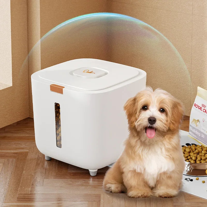 Barril de almacenamiento de alimentos para mascotas, sellado de alimentos a prueba de humedad