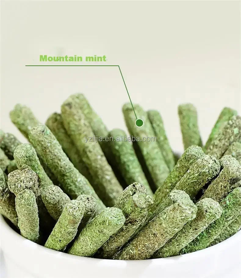 Palo de gato Matatabi Natural, varillas excitadoras de mordida de menta, 6unds.