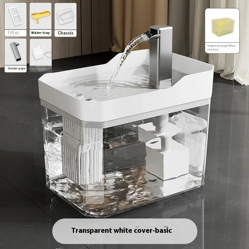 Alimentador automático, cuenco de comida para perros y gatos con fuente de agua, dispensador de almacenamiento de alimentos para mascotas de gran capacidad, contenedor, accesorios para cachorros y mascotas