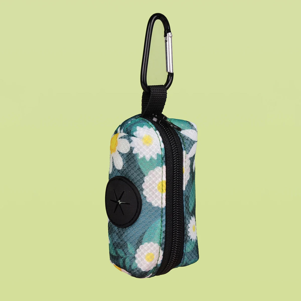 Dispensador de soporte para bolsa de excrementos de mascotas, diseño bonito con estampado abstracto, sin bolsa y correas para excrementos