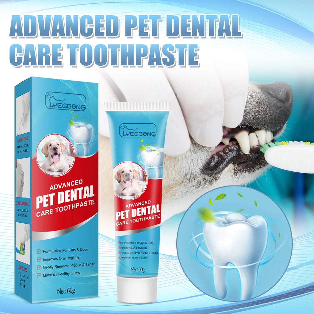 Pasta de dientes para mascotas Fórmula comestible Control del sarro Refresca el aliento Limpieza bucal suave para perros Gatos Todas las razas Uso diario