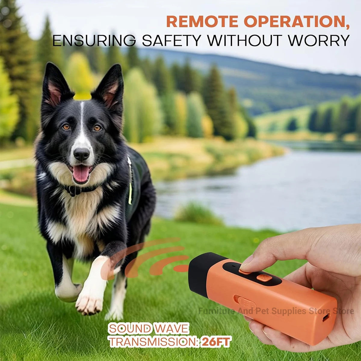 Nuevo Repelente de perros para mascotas, dispositivo ultrasónico de entrenamiento para perros, dispositivo disuasorio recargable antiladridos con linterna LED