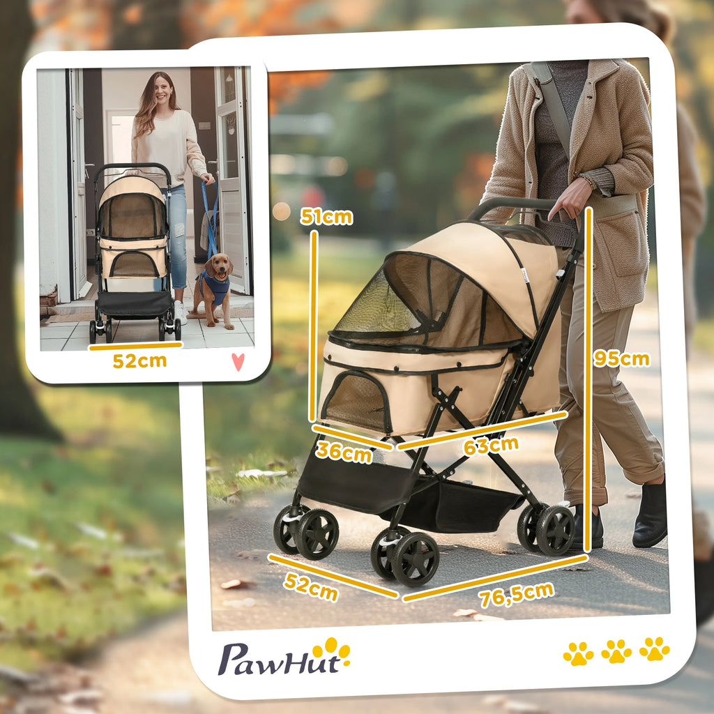 Cochecito para Perros Plegable con Ruedas Universales
